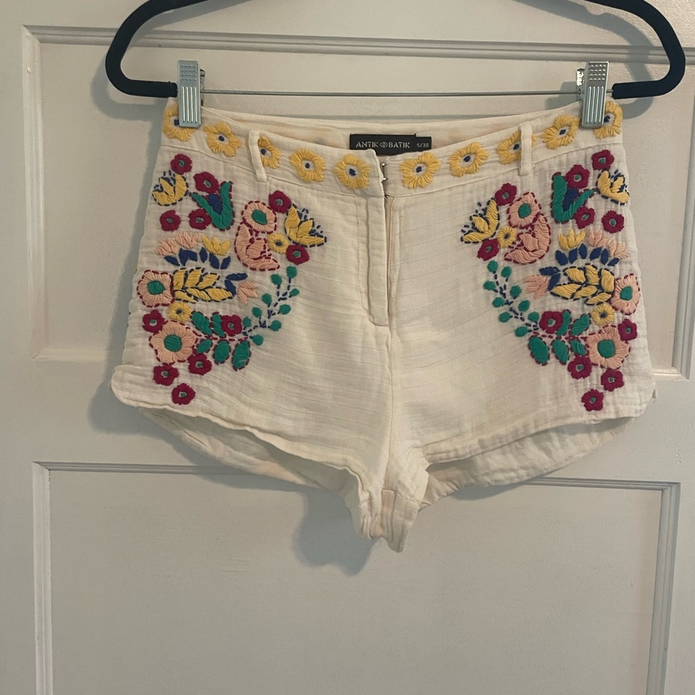 Free People embroidered shorts